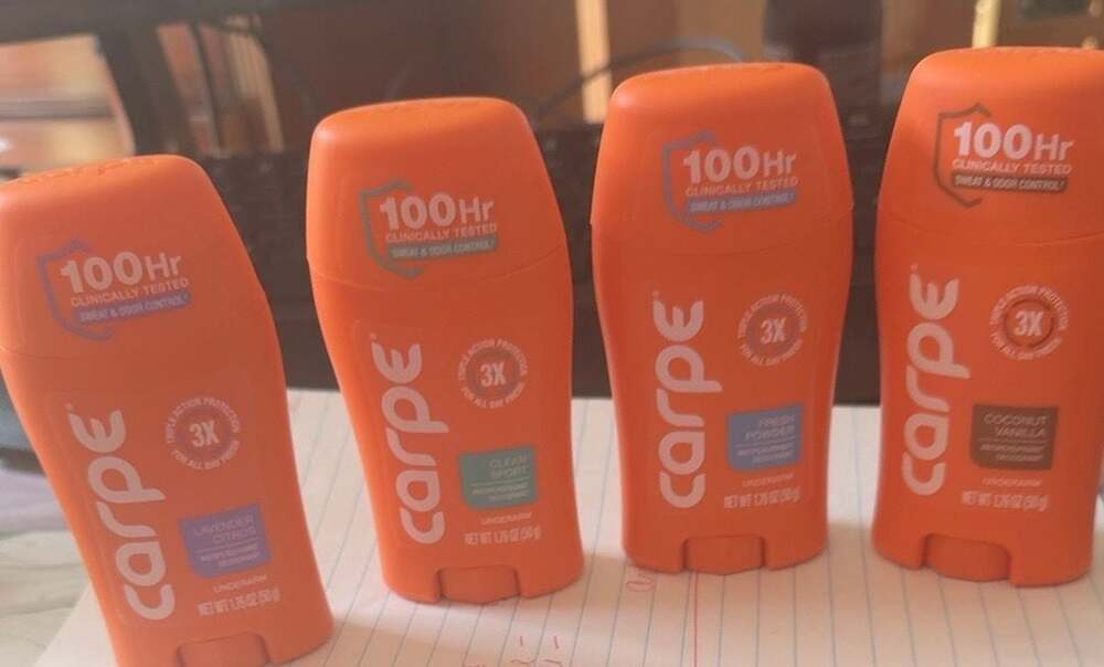 Carpe 100Hr Clinical Strength Deodorant 4 Pack Assorted Scents NEW Exp 2028
